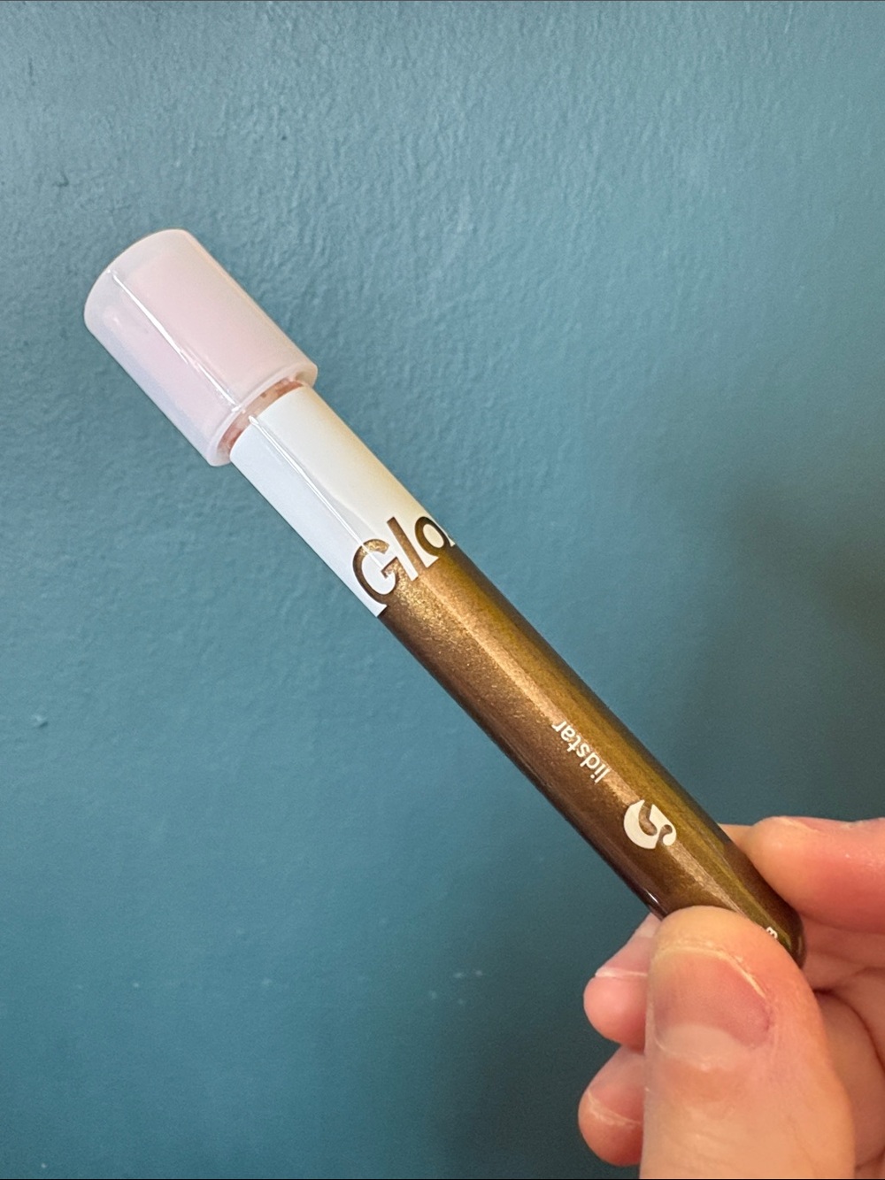 Glossier Lidstar “Herb” Sparkly Golden Olive Liquid Eyeshadow